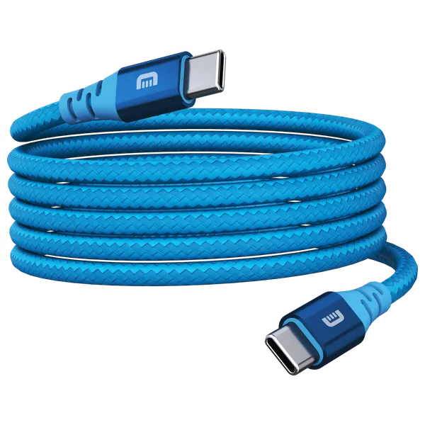  كيبل زيندور يو اس بي سي الى يو اس بي سي مغناطيسي - 60 واط PD - نايلون مضفر - 1 متر - أزرق 