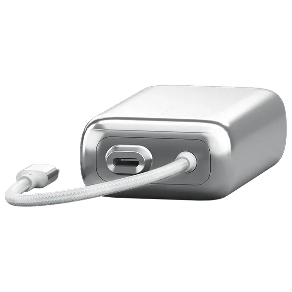  شاحن محمول زيندور -  20000 مللي أمبير - شحن سريع 30 واط بتقنية PD مع كيبل يو اس بي سي مدمج - سلفر 