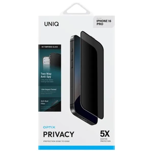 UNIQ Optix Covix Vivid - Screen Protector - iPhone 17 - Privacy - Black