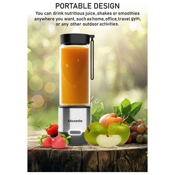  خلاط شخصي موكسيدو فروتيفا - 444 مل - 6 شفرات - FRUTIVA-JUICER-BLENDER - سلفر 