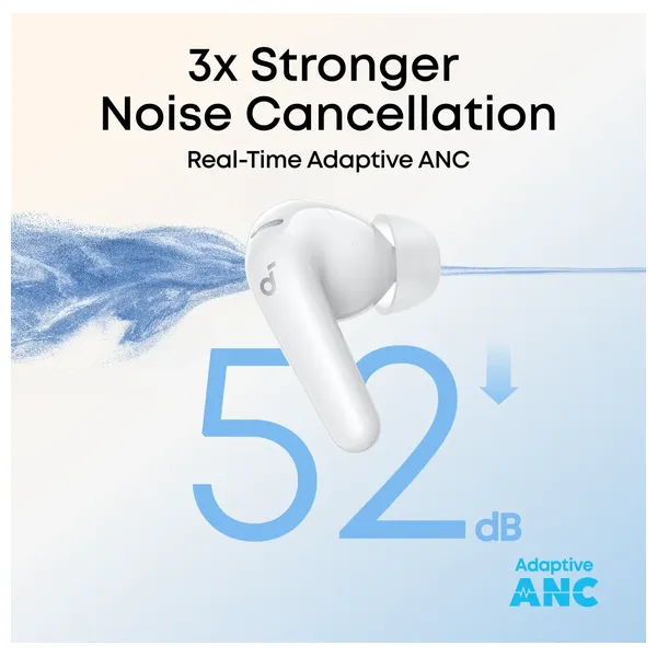  سماعة بلوتوث داخل الاذن من انكر Soundcore R60i NC -  بطارية تعمل لمدة 50 ساعة - IP55 - بلوتوث 6.1 - ابيض 