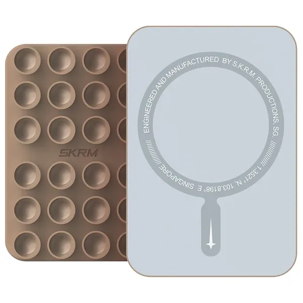  حامل موبايل سيليكون سكينارما - بني 