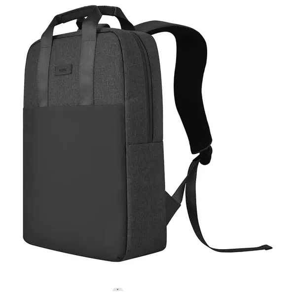  حقيبة ظهر أنيقة من دبلي اي دبليو يو Minimalist - مصنوعة من البوليستر المقاوم للماء - متعددة الجيوب الأمامية - قاعدة مانعة للانزلاق - مقاس 15.6 انج - لون أسود 