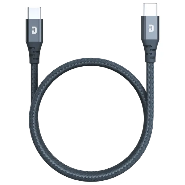  كيبل زيندور يو اس بي سي الى يو اس بي سي مغناطيسي - 60 واط PD - نايلون مضفر - 1 متر - رمادي 