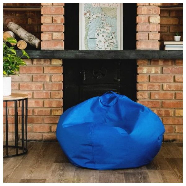  Cozy Oxford Fabric Dot Bean Bag Chair - Blue 