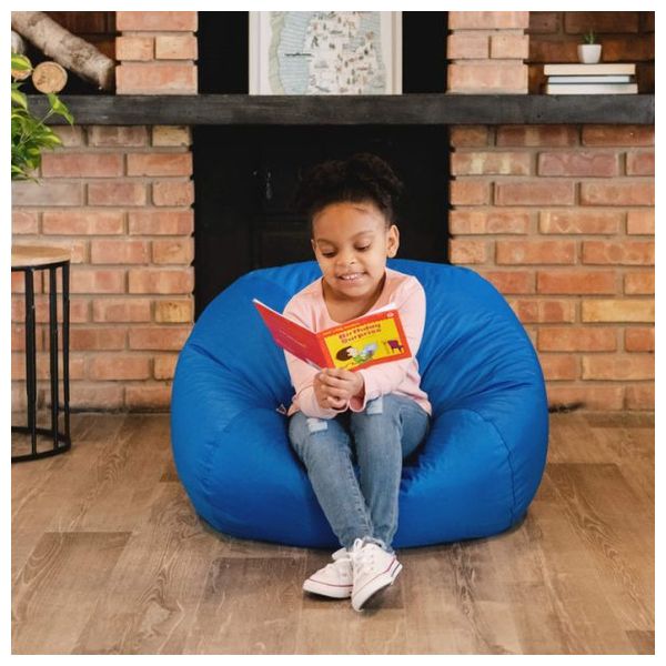  Cozy Oxford Fabric Dot Bean Bag Chair - Blue 