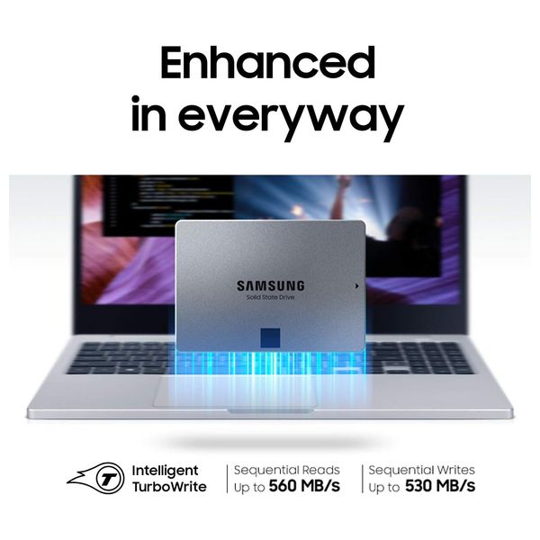  Samsung MZ-77Q2T0BW - 2TB - Internal SSD Hard Drive - Gray 