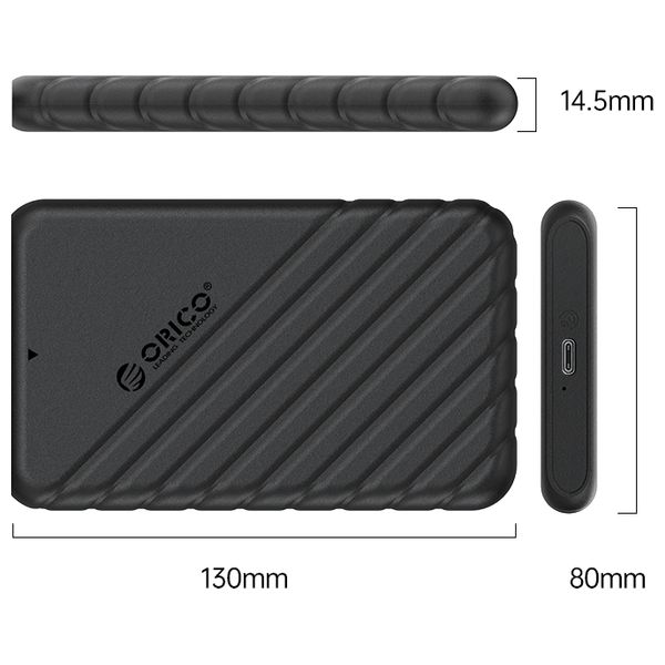  ORICO 25PW1-C3-BK-EP - Hard Drive Cover - Black 