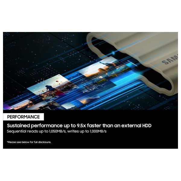  Samsung MU-PE1T0S/WW - 1 TB - External SSD Hard Drive - Black 