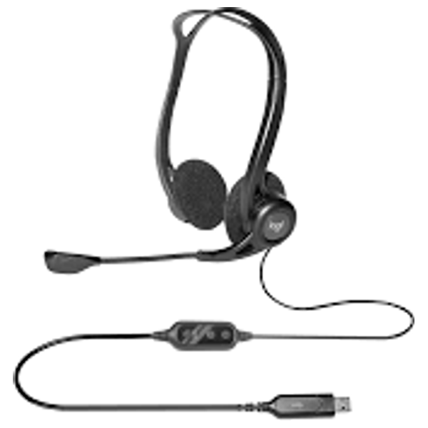  Logitech 960 - Over Ear Wired Headset - 2.4m - USB-A - Black 