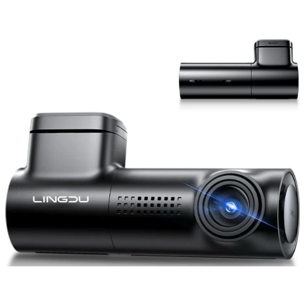 Lingdu D08 - Dash Cam - 1296P Resolution - Wi-Fi  built-in - Black