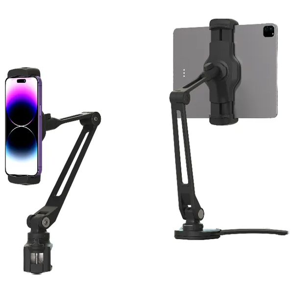 حامل هاتف وتابلت متعدد الاستخدامات بذراع قابل للتعديل من باورولوجي - دوران 360 درجة