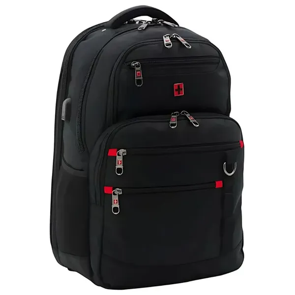  Swiss Tech Navigator Backpack - 18 Inch - Black 