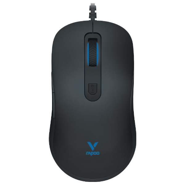  Rapoo Wired Gaming Mouse - 7 Programmable Buttons - Backlit - USB Connectivity - Black 