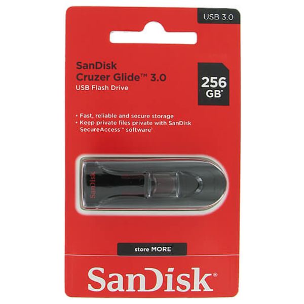  SanDisk Cruzer Blade - 256GB - USB Flash Drive - Black red 