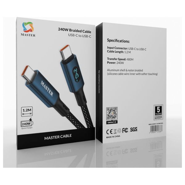  Master - USB-C to USB-C Cable - 1.2 m - 240W - Blue 