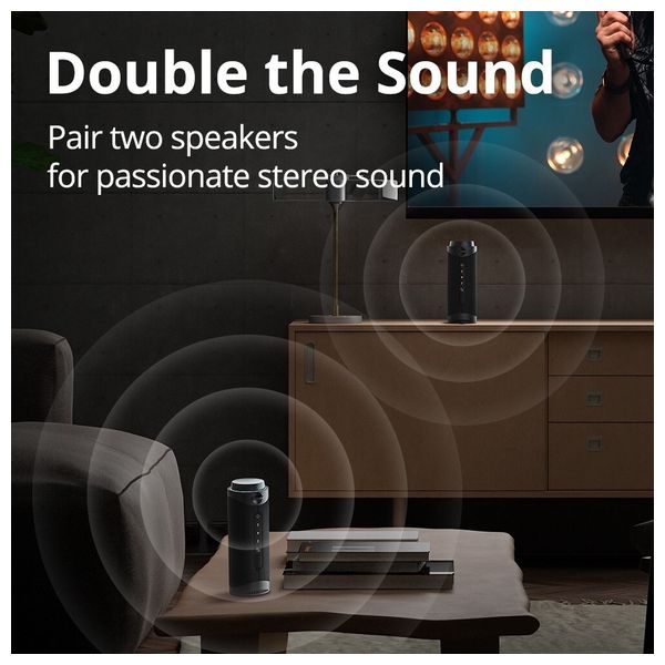  Tronsmart T7 Portable Bluetooth Speaker - Up to 12 hours - USB-C - Black 
