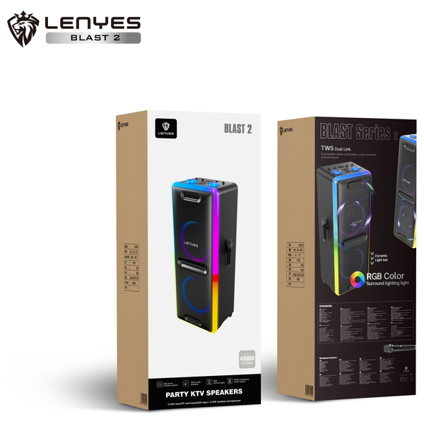  Lenyes Blast 2 - Party KTV Speaker - 450W - Black 