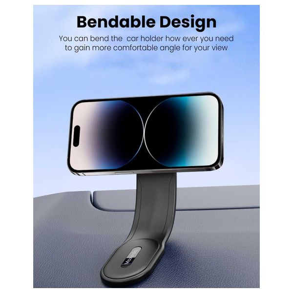  Moxedo CM075 - Magnetic Flexible Car Phone Holder - Black 