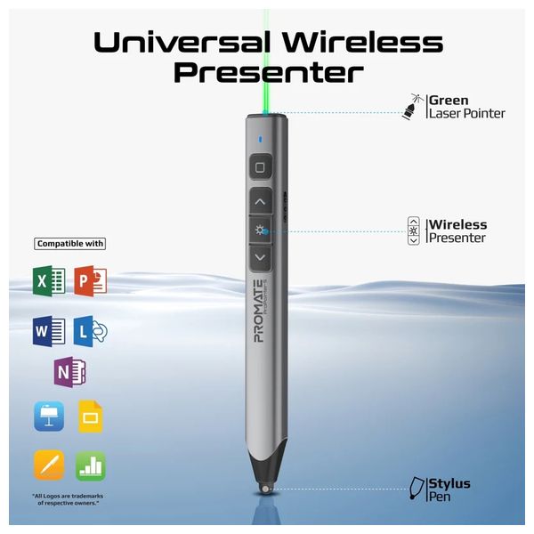 جهاز تحكم عن بُعد لاسلكي للعروض التقديمية بروميت - رصاصي