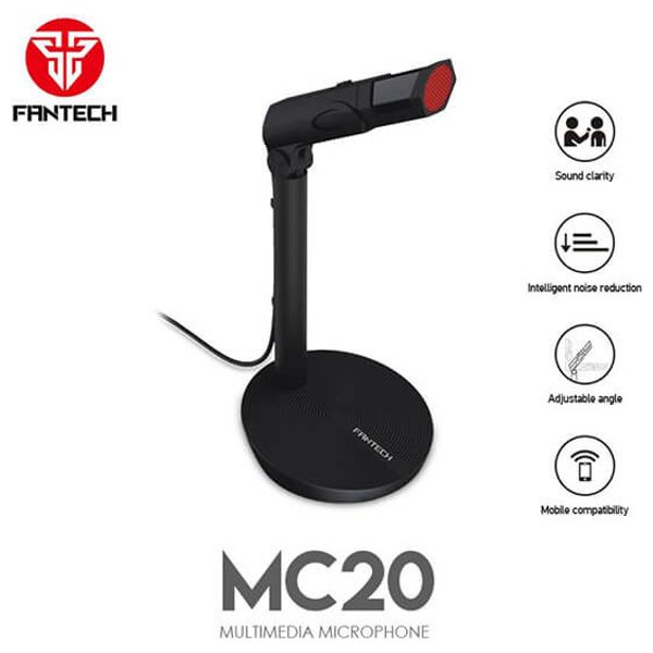  Fantech MC20 Multimedia Condenser Microphone - Black 
