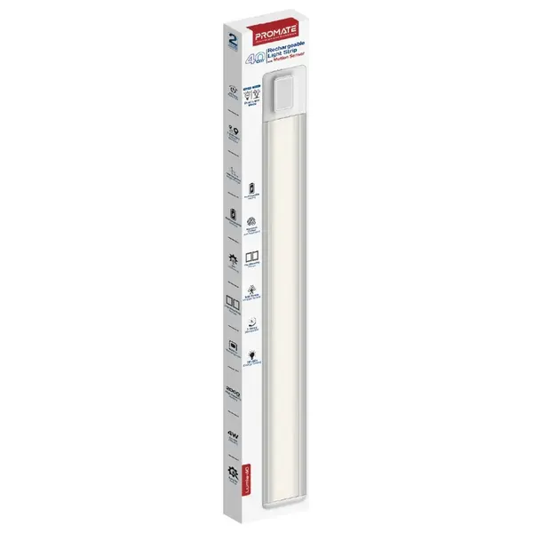  شريط اضاءة بروميت - Lumia-40 - بطارية بحجم 2000 مللي امبير - مستشعر حركة - أبيض 
