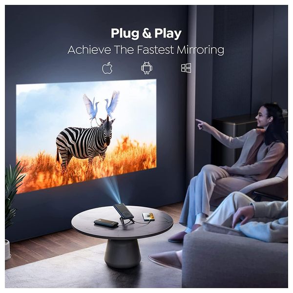 جهاز عرض ذكي يابر - Pico T1 - واي فاي 2.4 كيكا - بلوتوث 5 - اسود