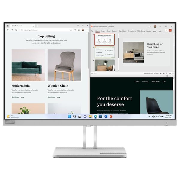  Lenovo 27-Inch  L27E-40 - Flat Monitor - 100Hz - 4ms Response Time - FHD 