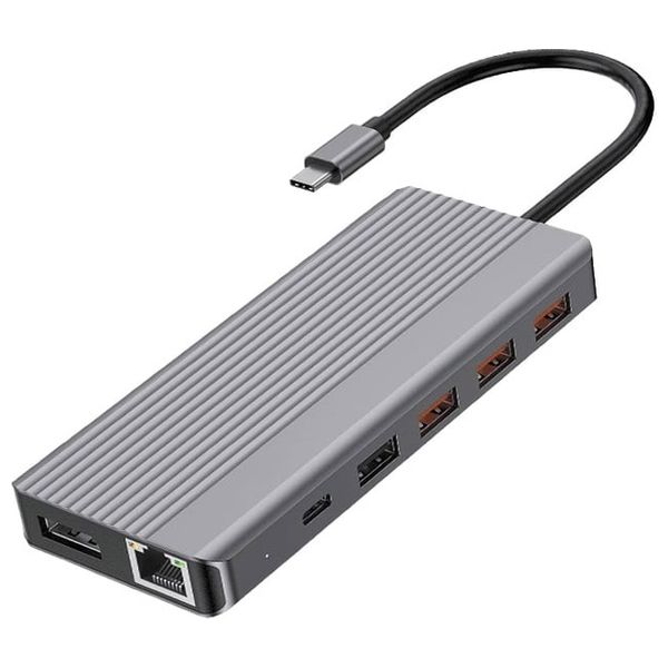 موزع باورولوجي يو اس بي سي - 13  في1 - رمادي