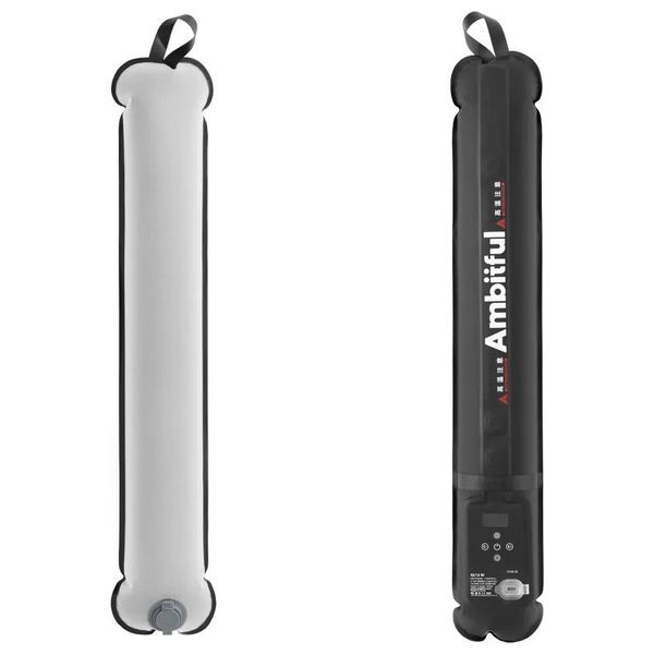  Inflatable Bi-Color LED Light Stick - 2500mAh - 12W - Black 