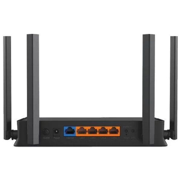  TP-Link Archer BE220 BE3600 Router - Dual-Band Wi-Fi 7 - 3.6 Gbps Speed ​​- Supports MLO and 4K-QAM - 4 Antennas - 1Gb WAN Port - EasyMesh Compatible - HomeShield Protection - Black 