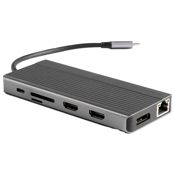 موزع باورولوجي يو اس بي سي - 13  في1 - رمادي