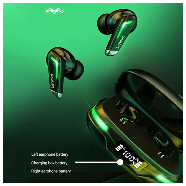  Lenovo GM3 TWS - Bluetooth Headphone In Ear - Black 