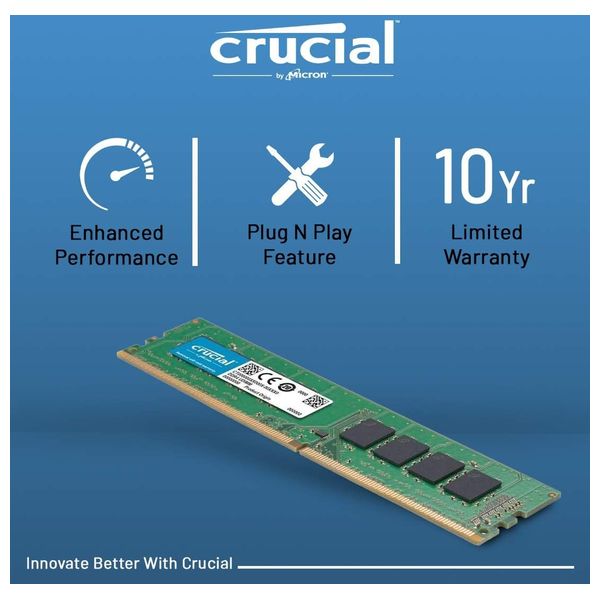  Crucial CB8GU2666 8GB DDR4 2666MHz Desktop Memory - Black 