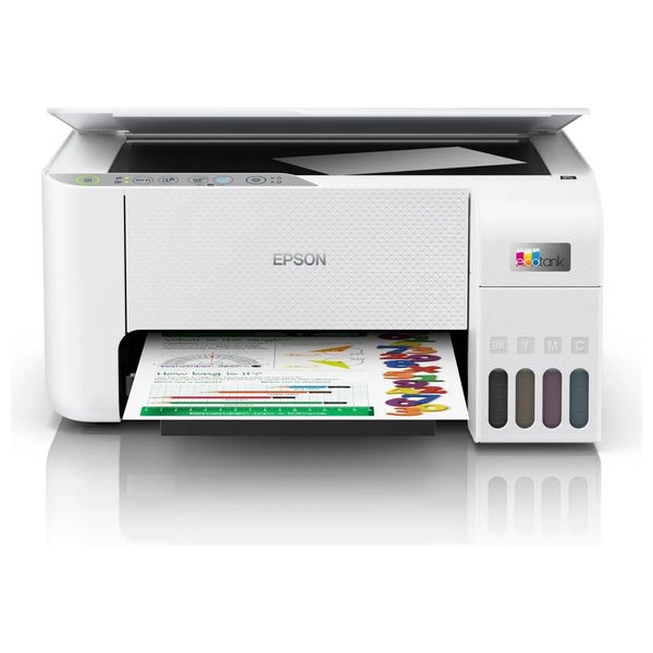  طابعة ايبسون L3256 - نافثة للحبر الكل في واحد ملونة - واي فاي - ابيض + هدية بند ورق 