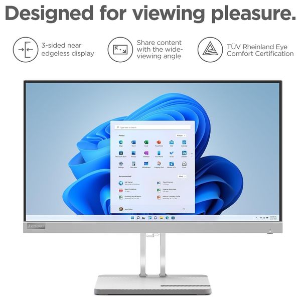  شاشة العاب لينوفو 21.45 انج فئة L22e 40 - سرعة الاستجابة 4ملي ثانية - 75هيرتز - FHD - ابيض 