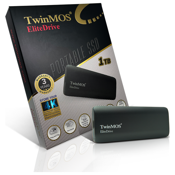  هارد خارجي توينموس PSSDGGBMED32B - رمادي داكن - 1 تيرابات SSD 