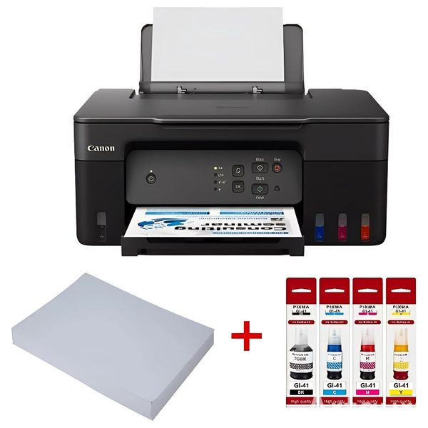  Canon PIXMA G2430 - Color Inkjet All-in-One Printer - Black + Includes a gift of ink and paper 
