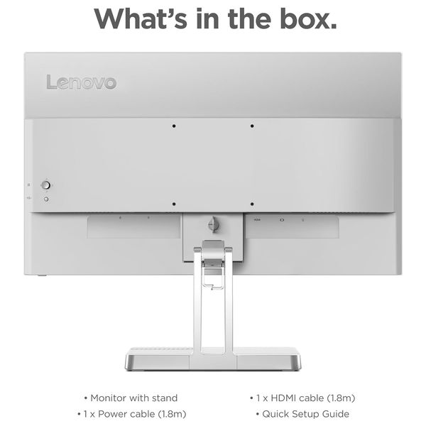  شاشة العاب لينوفو 21.45 انج فئة L22e 40 - سرعة الاستجابة 4ملي ثانية - 75هيرتز - FHD - ابيض 