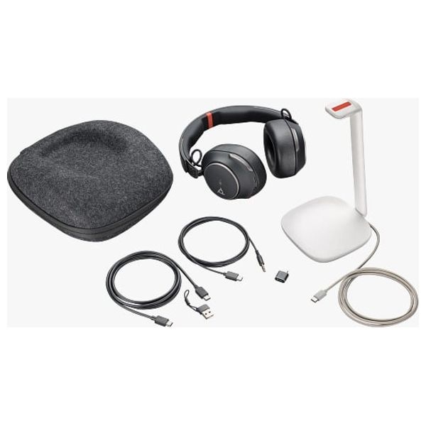  Poly Voyager Surround 85 UC - Over Ear Headset - 24 Hours Battery Life - Bluetooth 5.3 - Black 
