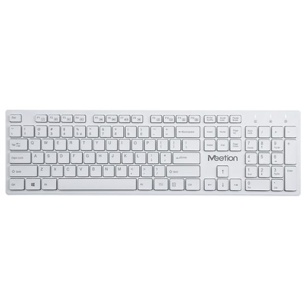  Meetion MT-WK841-B-UAR - Wireless Keyboard - White 