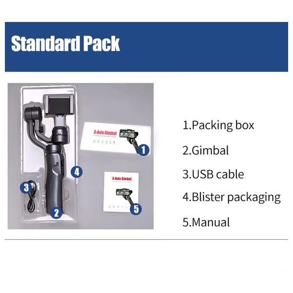  Mobile Holder - 3-AXIS-GIMBAL - Black 