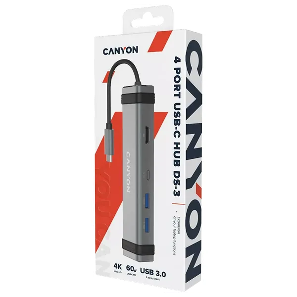  Canyon DS-3 - USB-C Hub - 4 Port 