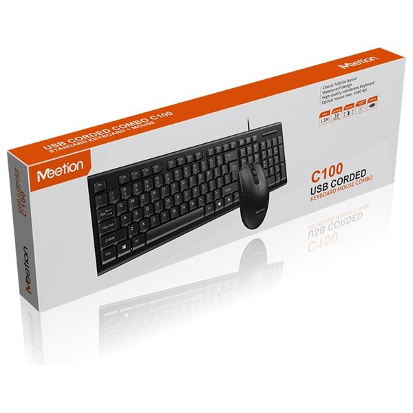  لوحة مفاتيح و ماوس ميشن سلكي - MT-C100-A-UAR - اسود 
