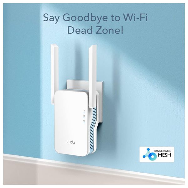  Cudy RE1200 - WiFi Range Extender - White 