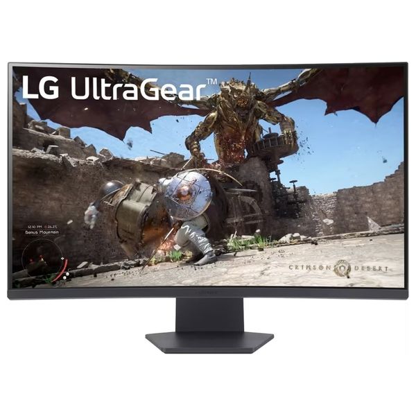  LG 32-Inch 32GS60QC-B - Series - Curved Computer Monitor - 180Hz - 1ms Response Time - QHD 