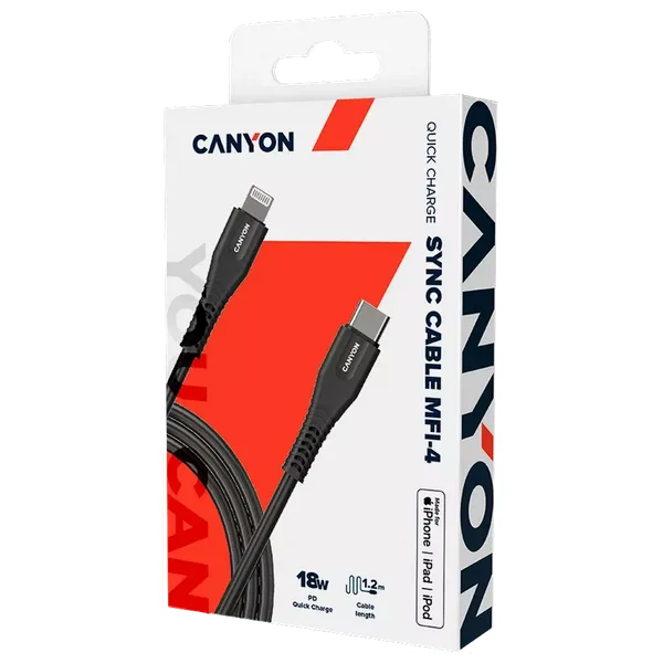  Canyon MFI-4 - Cable USB-C To IPhone - 1.2 m 
