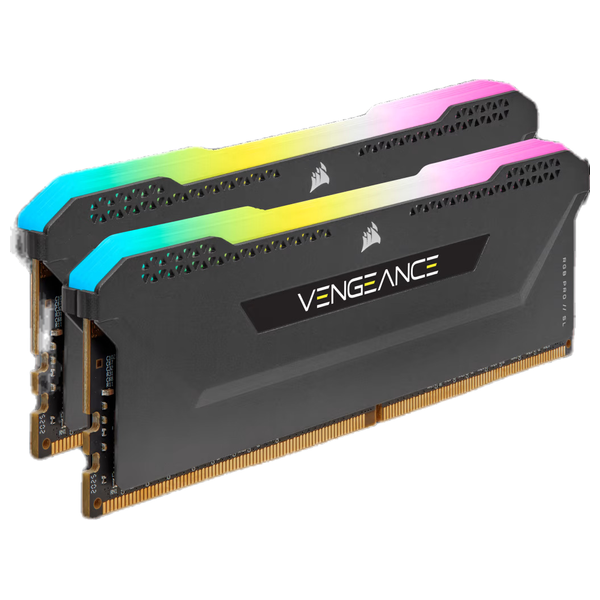  طقم ذاكرة كومبيوتر كورسير - VENGEANCE RGB PRO SL 32GB (2x16GB)  Memory Kit - اسود 