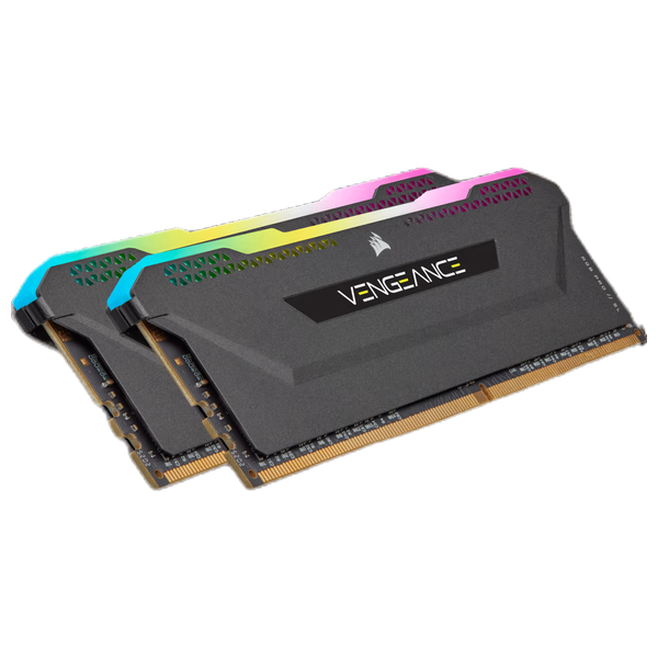  طقم ذاكرة كومبيوتر كورسير - VENGEANCE RGB PRO SL 32GB (2x16GB)  Memory Kit - اسود 