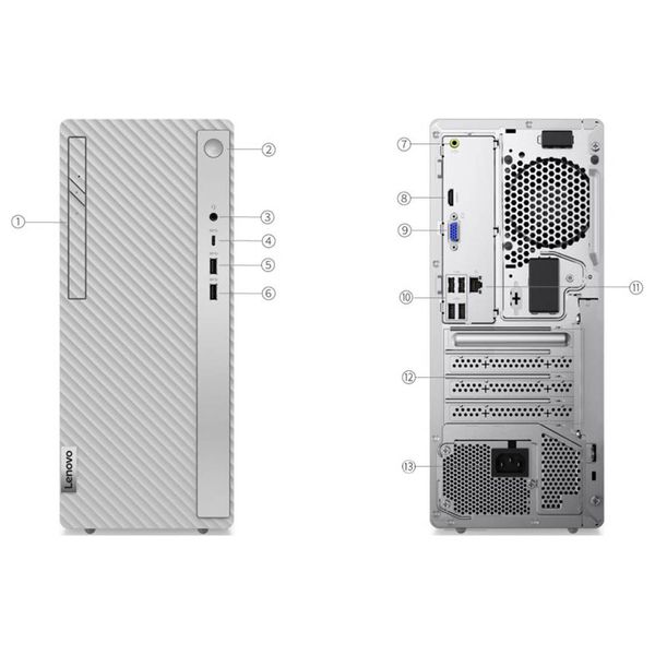  Lenovo Desktop Computer - IdeaCentre 5 TWR 14IAB7 - Core i5 - Cloud Gray 